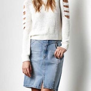 NWT MINKPINK DENIM SKIRT